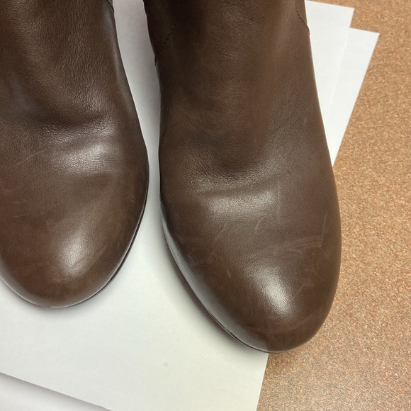 Coach Addie Semi Mate Leather Heel Boots - Picture 4 of 16